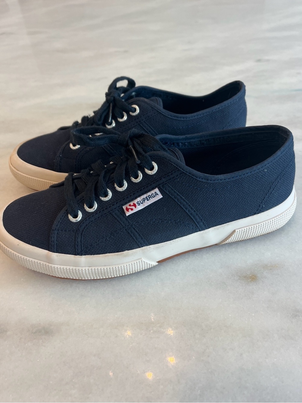 Superga 2750 Cotu Navy Blue Canvas Lace-Up Sneakers Size 8 / 30